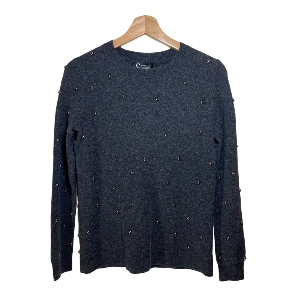 C by Bloomingdale’s Embellished Cashmere Sweater NWT